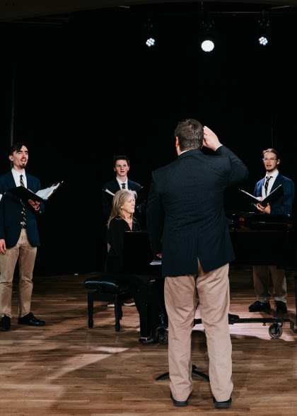 Four members of the men's choir